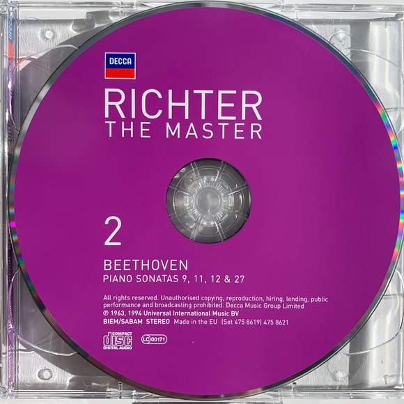 Richter the Master Vol. 6 Haydn Beethoven Weber CD Decca 2007 UPC 028947586197 - Picture 4 of 5